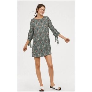 Morris Co x H&M Floral Mini Shift Dress Women's 4 Bohemian Resortwear‎ Boho